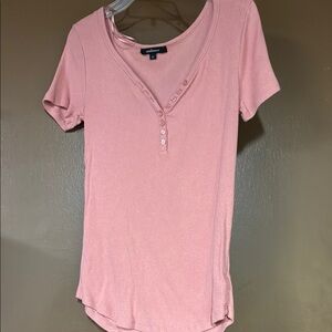 Ambiance Pink Fitted Polo T-Shirt Short Sleeve